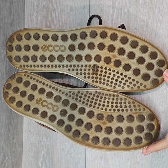 Ecco Mens Leathe Sneakers Shoes Sz 45/11-11.5 - Picture 10 of 11